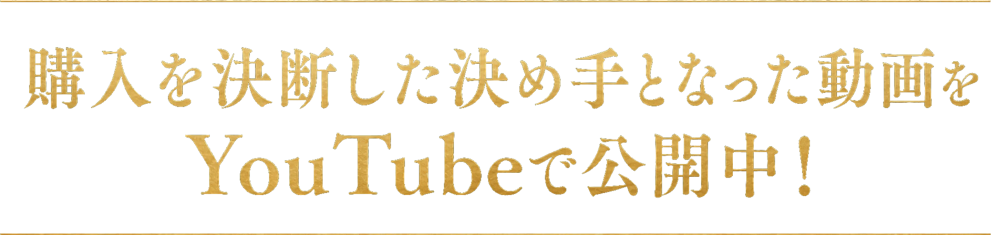 購入を決断した決め手となった動画をYouTubeで公開中！
