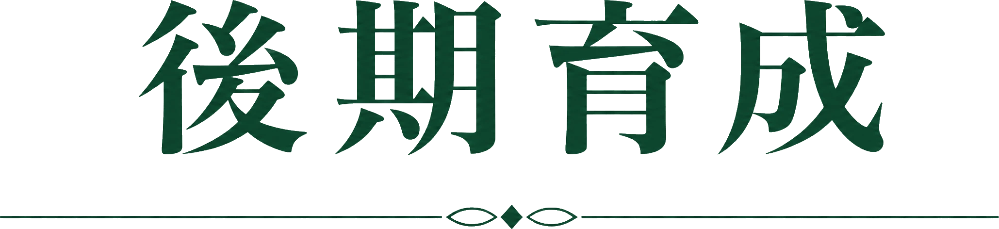 後期育成